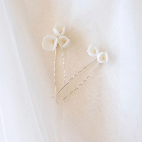 Ceramic Weddings Hair Floral Hair Pins Jay and Kay Firenze and Capri main image 4